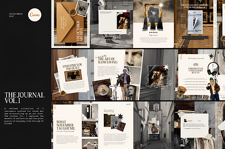 THE JOURNAL /Instagram Carousels, a Social Media Template by Ad Astra Creations