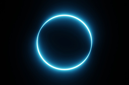 Round circle picture frame with blue tone neon color shade motion graphic on is, an Arts & Entertainment Photo by Ministocker
