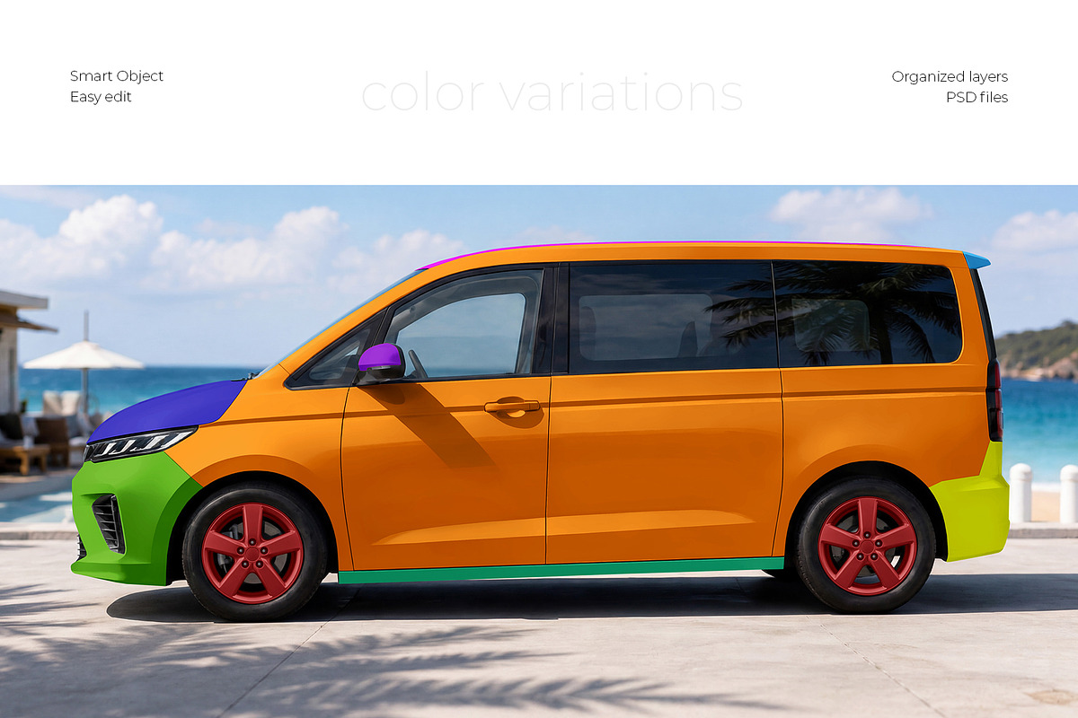 Van Mockup Set, an Advertising Mockup by Country4k (Photo 3 of 5)