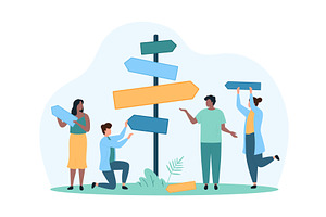 Choice path direction solutions, an Object Illustration by Flashvector