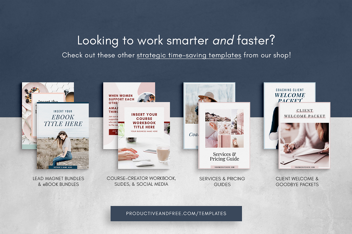 One Page Media Kit in Navy Blue [A], a Templates & Theme by ProductiveandFree (Photo 11 of 11)