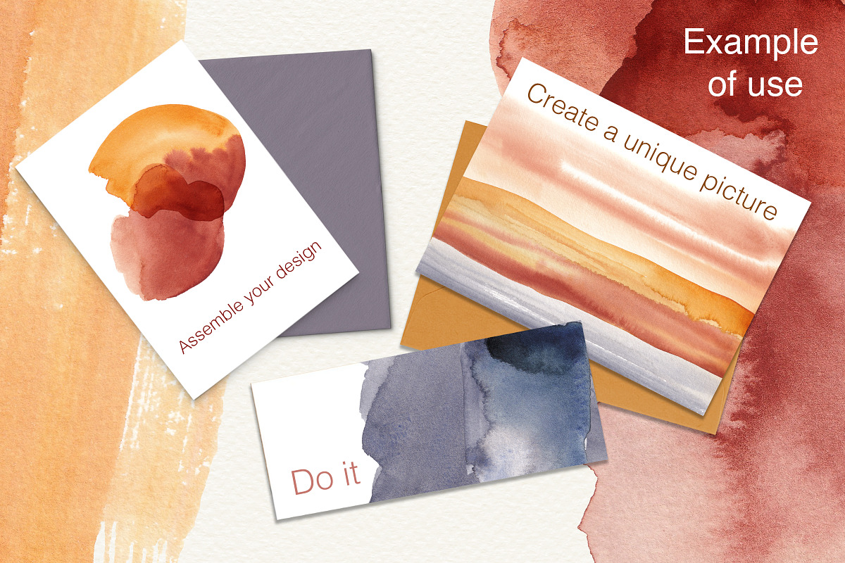 Warm Watercolor Abstract Collection, a Texture Graphic by NadyaKo (Photo 4 of 5)