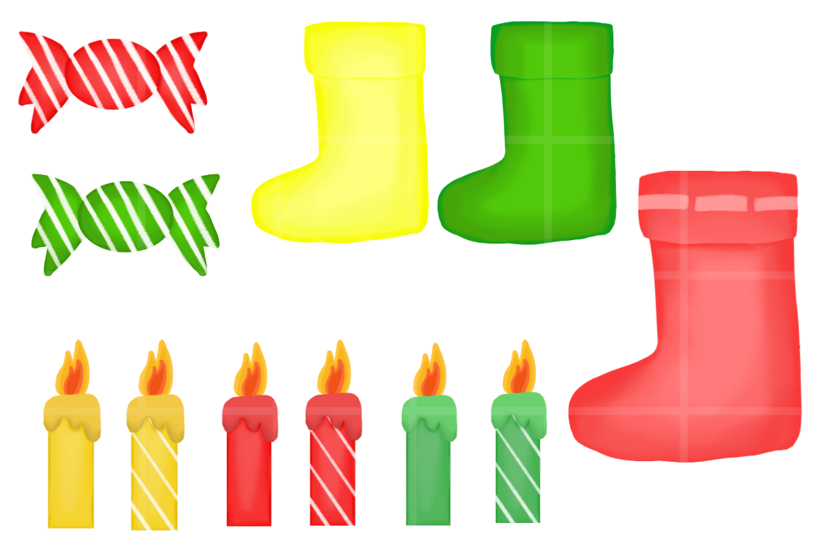 Christmas Clipart PNG Bundle, a Decorative Illustration by tchastudio (Photo 2 of 5)