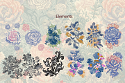 PORCELAIN FLORA, a Pattern Graphic by rumacorakstudio (Thumbnail 2 of 6)