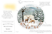 Watercolor Christmas Scenes, an Animal Illustration by Twigs and Twine (Thumbnail 14 of 15)