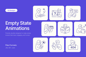 50 Animated Empty States Doodles