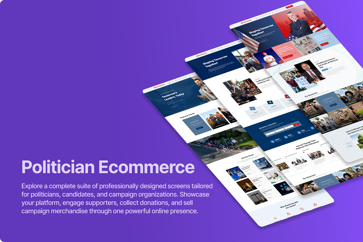 Politician TNC - Political Figma UI, an UI Kit Template by TNCFlow (Photo 5 of 5)