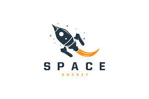 Space Rocket Logo Design