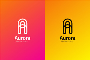 Letter A - Aurora Multiply Color