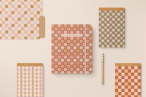 Checkered Painted Seamless Patterns