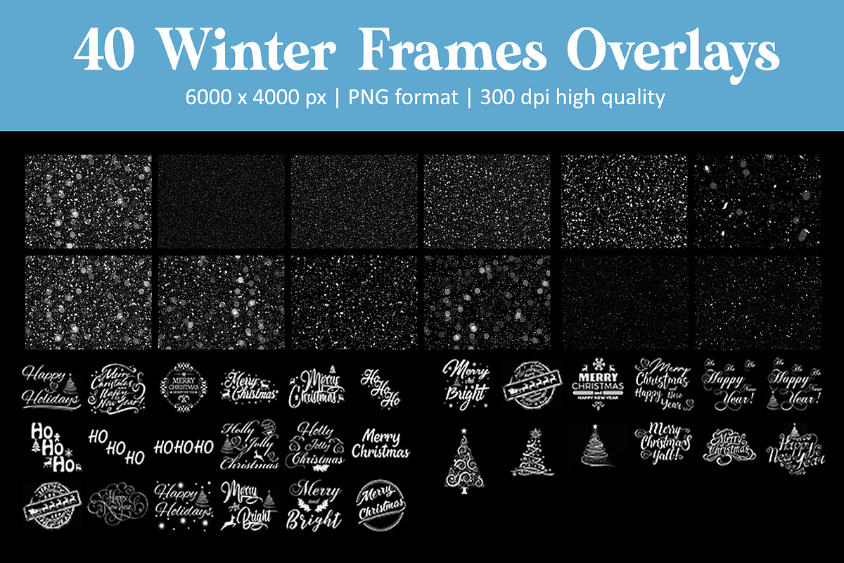 Snowflake Border Overlays, an Object Graphic by DreamyOverlay (Photo 6 of 6)