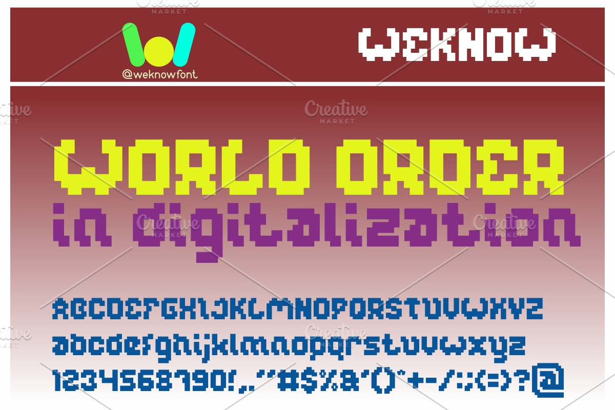 glitch font, a Font by weknow (Photo 5 of 5)