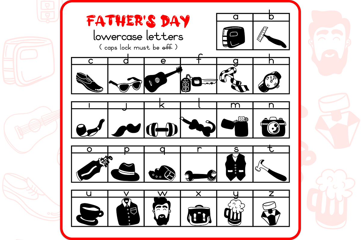 Father's Day Doodles - Dingbats Font, a Symbol Font by WADLEN (Photo 3 of 7)
