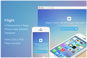 Flight IPhone App Website Template