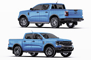 Modern Double Cab Pickup Mockup Set, a Product Mockup by Halal Graphic Studio (Thumbnail 10 of 15)