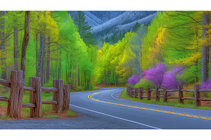 A forest of vibrant green trees, a Nature Photo by ZinetroN