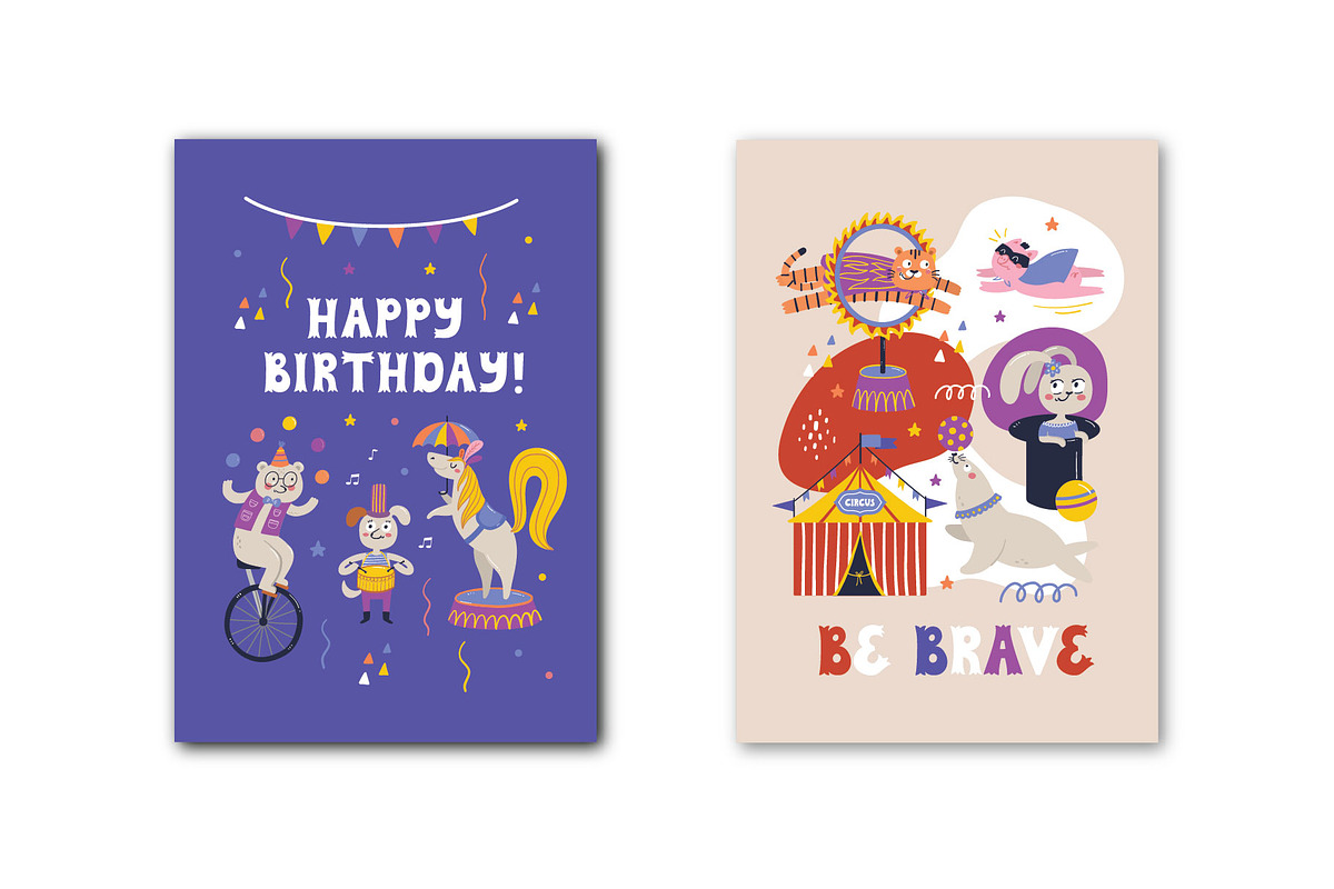 Circus font and clipart, a Font by JuliyArt (Photo 6 of 8)