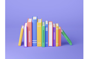 Books Stack, 3d Paper Literature