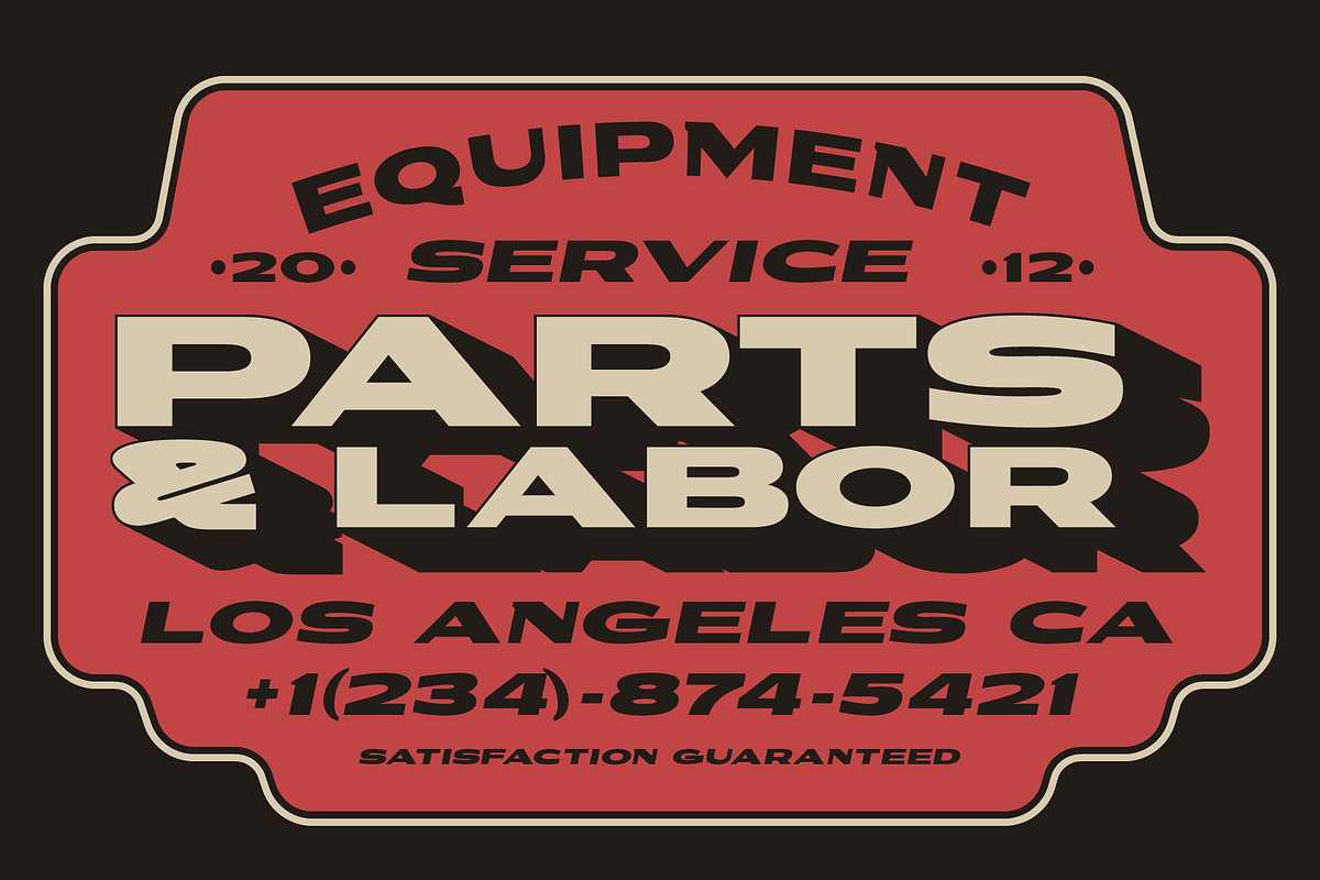 Provisions - Industrial Retro Font, a Sans Serif Font by Surplus Type Co (Photo 3 of 9)