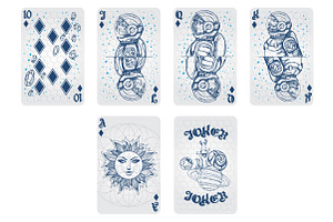 Playing Cards. Space.