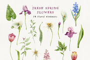 FRESH SPRING FLOWERS watercolor set, a Decorative Illustration by long summer (Thumbnail 9 of 11)