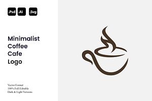Minimalist Coffe Cafe Logo, a Branding & Logo Template by Luxury Logos