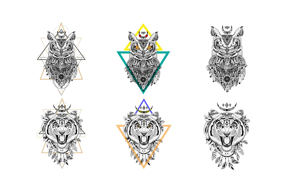 All tribal goods BUNDLE, an Animal Illustration by AnastasiaFears (Photo 8 of 17)