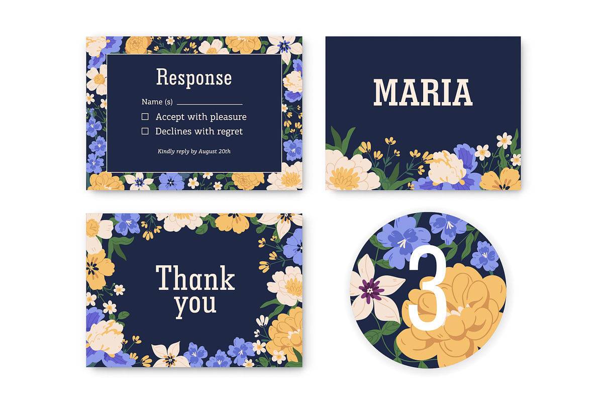 Wedding invitation cards and labels, a Decorative Illustration by Good Studio (Photo 3 of 5)