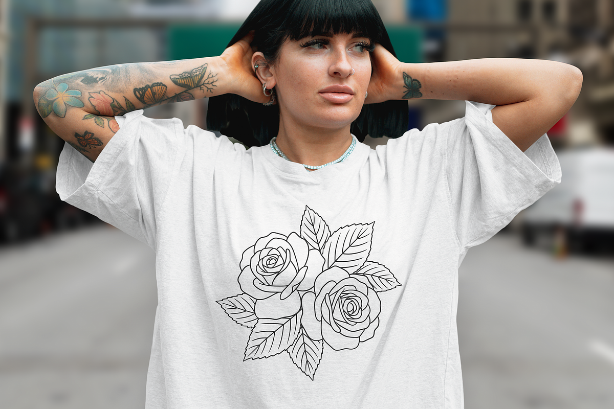 Rose Flower Line Art Illustration, a Decorative Illustration by Kusumaillustration (Photo 10 of 11)