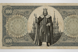 Depicting king wearing crown, an Illustration by wavebreak