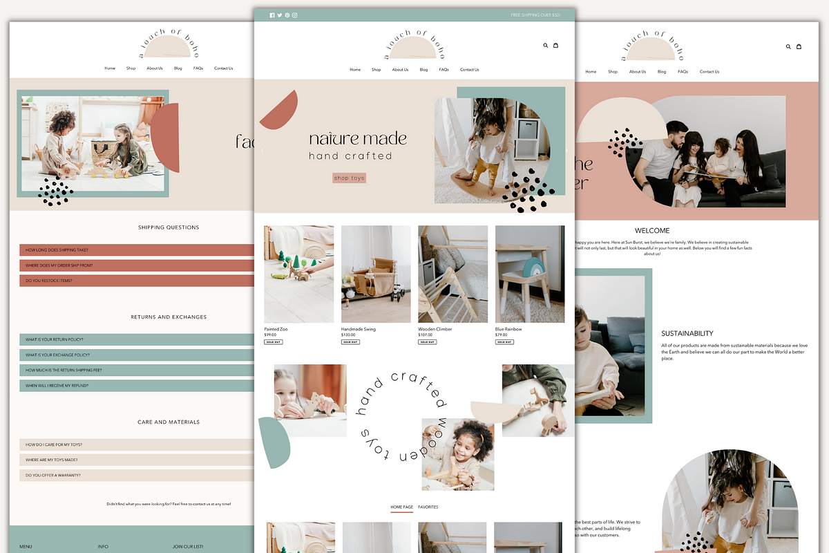 Easy Shopify Theme | Touch of Boho, a Shopify Template by Easy Website Themes (Photo 2 of 6)