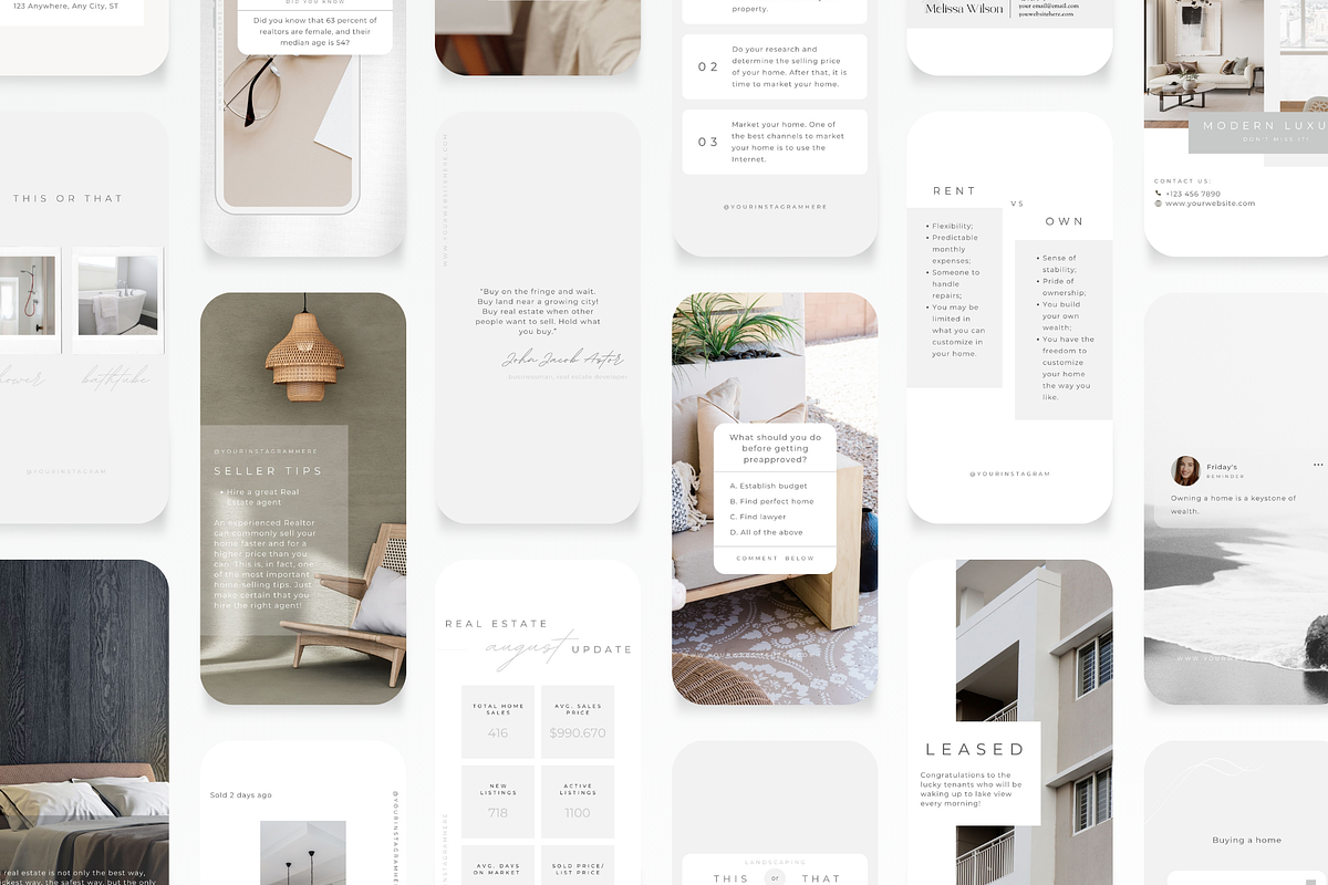 350 Real Estate Story Templates, a Social Media Template by ZoaniDesign (Photo 8 of 10)