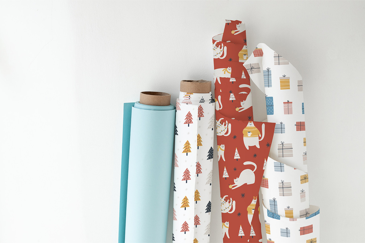 Modern Christmas. Cats & Lettering, an Object Graphic by MaNechaeva (Photo 6 of 14)