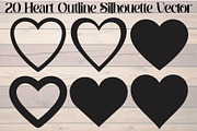Heart Outline Silhouette, an Object Graphic by Creativeshirt (Thumbnail 1 of 19)