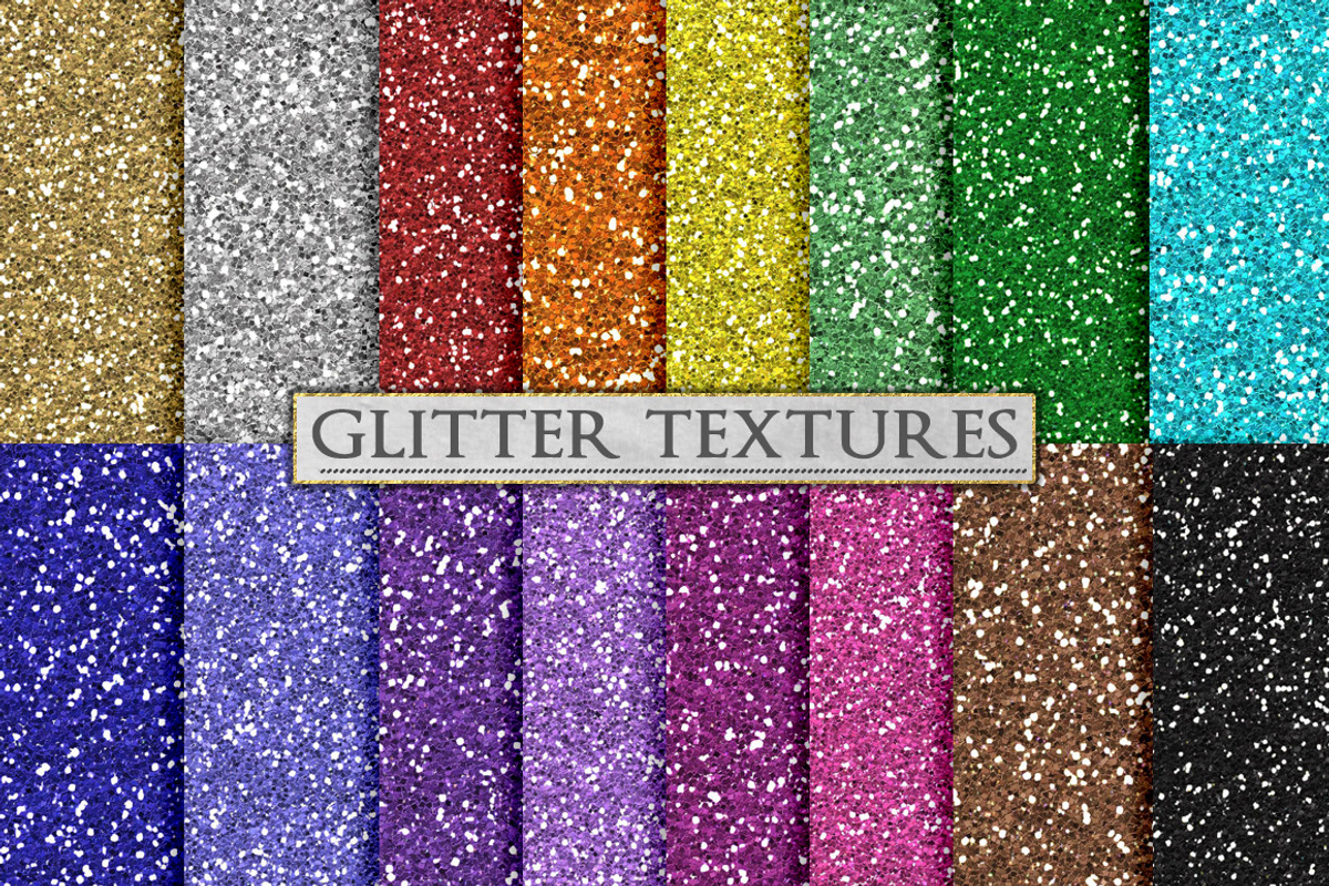 Silver and Gold Glitter Textures, a Texture Graphic by Paper Element