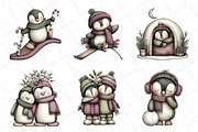 Winter Holiday Penguin Clipart, an Illustration by DreamPrint404 (Thumbnail 7 of 7)