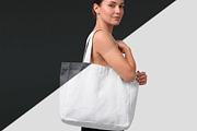 Woman Holding Tote Bag Mockup, a Merchandise Mockup by graphypix (Thumbnail 3 of 4)