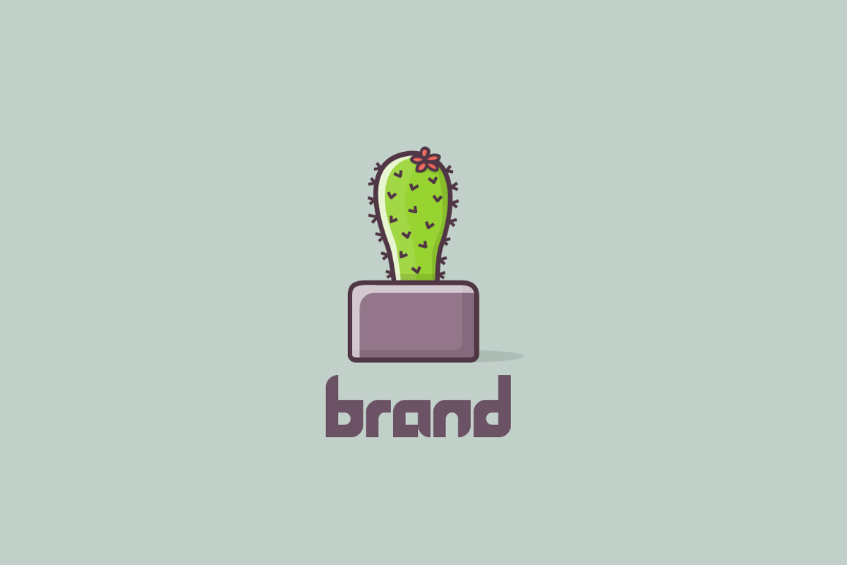 Cute Cactus Logo, a Branding & Logo Template by LogoFarm