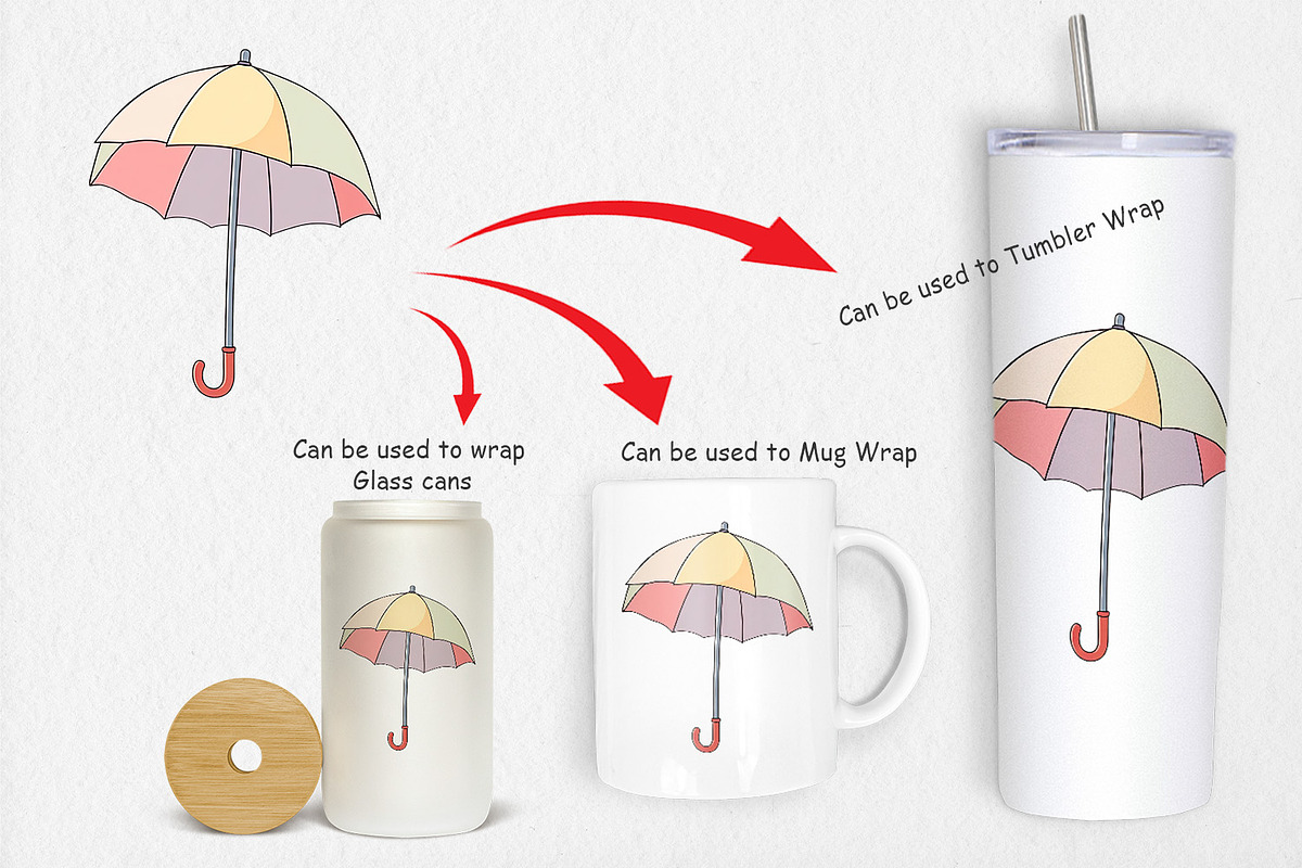 Spring Umbrella Clipart, a Graphic by Artnoy (Photo 4 of 5)