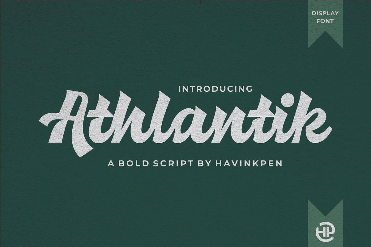 ATHLANTIK - Bold Script, a Script Font by Havinkpen (Photo 1 of 8)