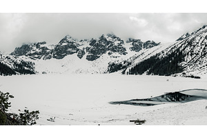 Frozen Lake Morskie Oko or Sea Eye, a Nature Photo by Nature and travel