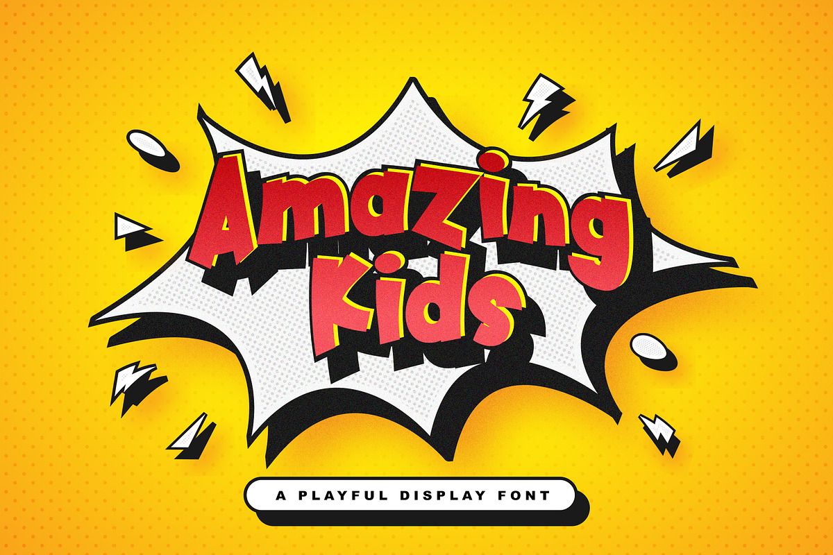 Amazing Kids - Playful Display Font, a Sans Serif Font by StringLabs (Photo 1 of 11)