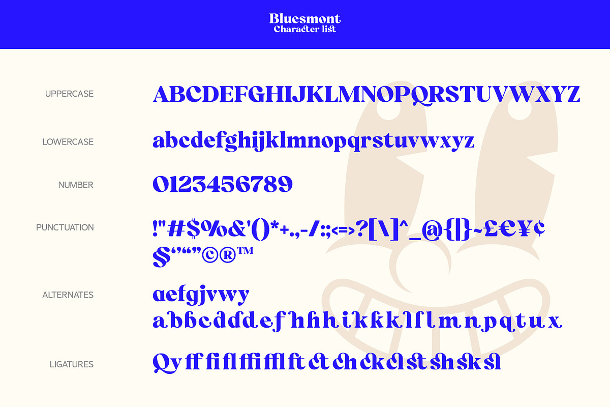 SS Bluesmont - Bold Retro Serif, a Serif Font by Typocracy Studio (Photo 13 of 13)