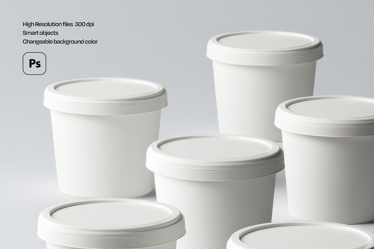 Food Packaging Mockup Bundle, a Cups & Container Mockup by Mego-studio (Photo 4 of 10)