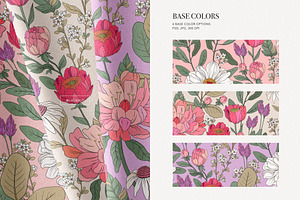 Lush Botanical Pattern And Graphics