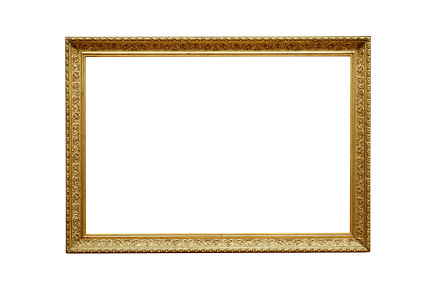 gold picture frame white background, an Arts & Entertainment Photo by AlexZaitsev