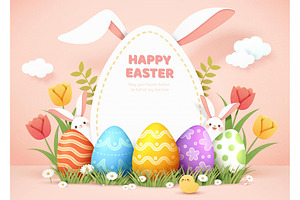 3d Easter Egg Background