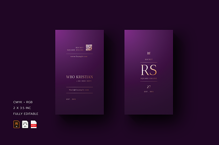 5 in 1 Vertical Luxury Business Card, a Business Card Template by Ctrl space studio