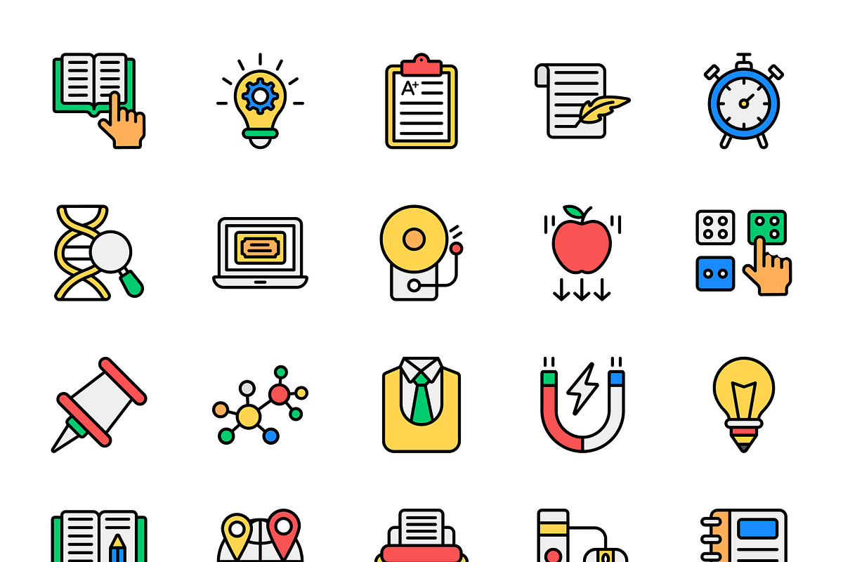 Online Education Icons, an Emoji Icon by Brickclay (Photo 8 of 11)