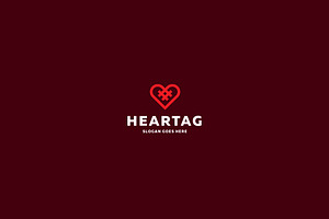 Heart Tag Logo Template